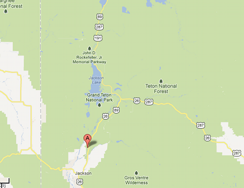 Carte Grand Teton Region